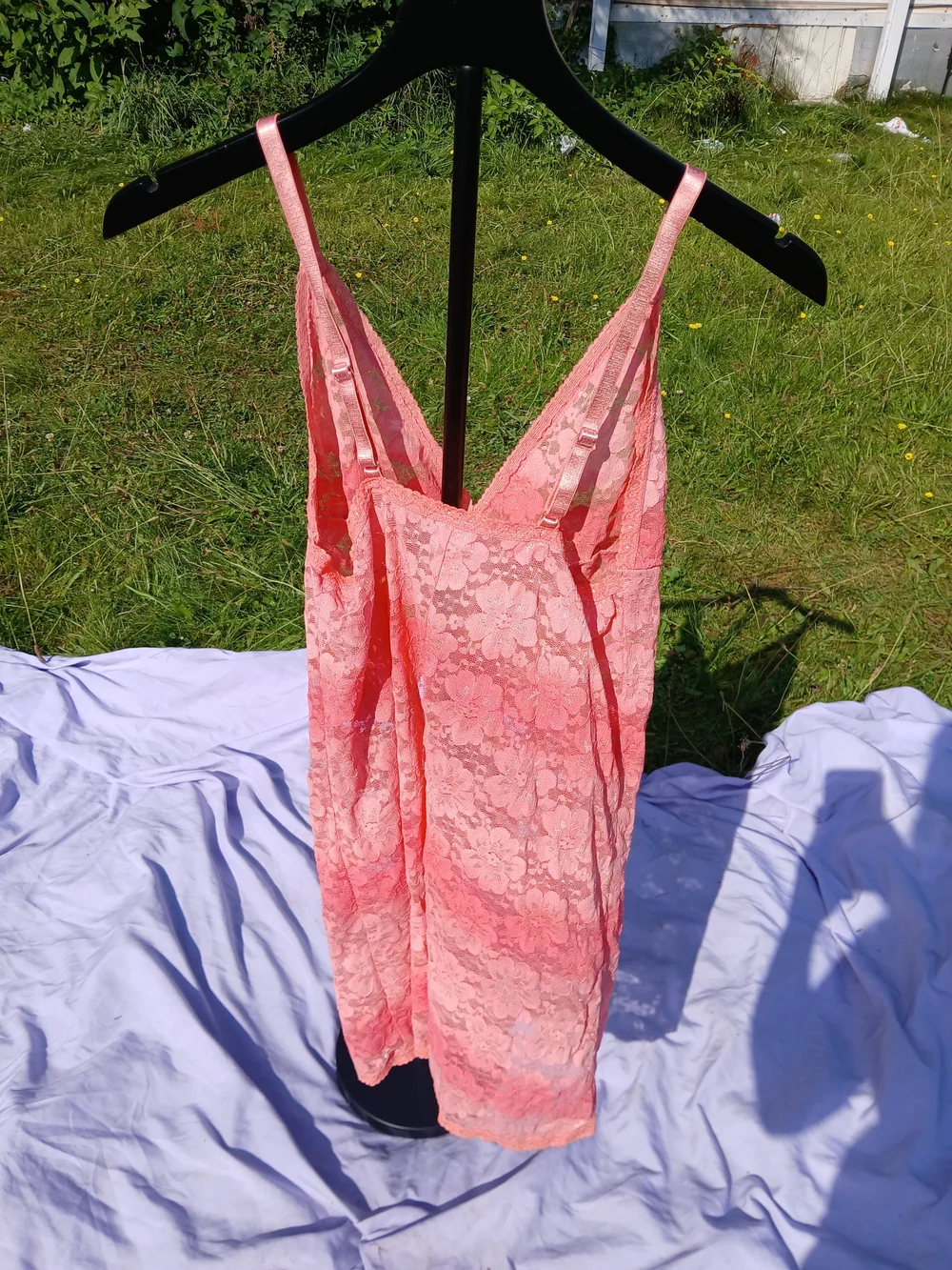 Elegant Moments Coral Lace Chemise Slip
